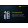 Nitecore TIKI 300 Lumen USB Rechargeable Keychain Flashlight UV/CRI TIKI